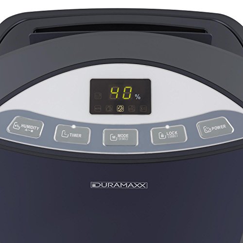 DURAMAXX Drybest 20 Luftentfeuchter Luftreiniger (elektrischer Raumentfeuchter, 20 Liter/24 h, 330 Watt Kompressor, 18-20 m², sehr leise <42 dB) blau-grau - 4