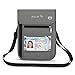 Produktbild Lamdoo Fashion Reisetasche RFID-blockierender Hals Brieftasche Karten Geld Passport, Violett, Grau, 16x21cm/6.3x8.27(Approx)