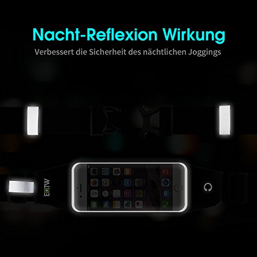 EOTW Gürteltasche Passend für Smartphones wie z.B. Apple, Samsung, HTC, usw. In Verschiedenen Farben und Größen, Hüfttaschen mit Touch-Sensitivem Fenster; für Sportliche Aktivitäten und Urlaub - 7