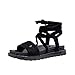 Produktbild Moserian Damen Sandalen Flache Schuhe mit offener Zehe Dicken unteren Cross-Strap-Catty-Ohr-Sandalen