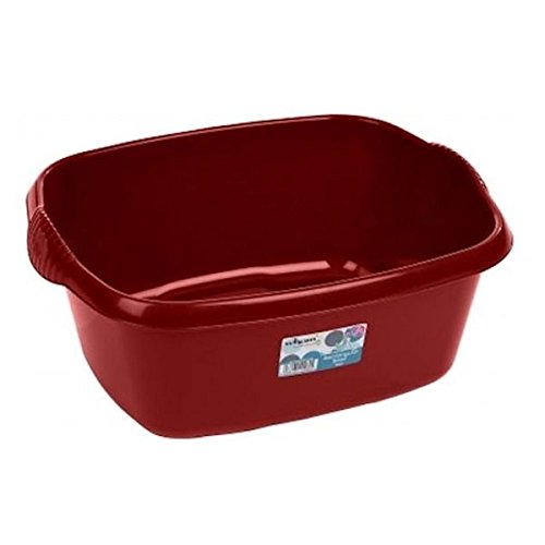 Wham High Grade Rectangular Washing Up Bowl Basin Kitchen Mixing (Chilli Red) by Wham