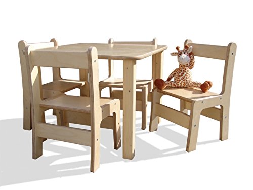 Eli-Kids Kindersitzgruppe 4 Stühle, 1 Tisch