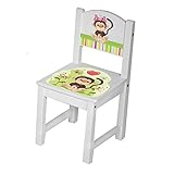 Kinder Stühle Tisch Kindersitzgruppe Kinderstühle massiv Holz Tiere Affe grün Größe 2 Stühle - 2