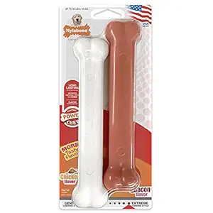 Nylabone Dura Twin Pack Bacon and Chicken Chew, Giant