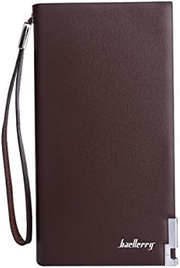 Geldbeutel Men's Long-term Wallet Wallet Zipper Men's Multi-functional Business Wallet Young Middle-aged Snap Button Cell Phone Clutch Geldbörse,B-20*10*3CM