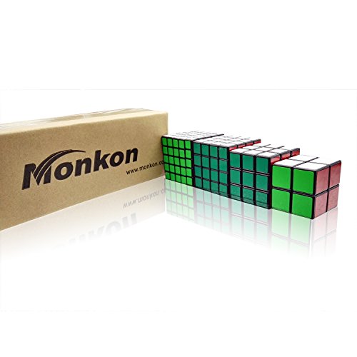 Monkon Puzzle Bundle Pack,2x2x2,3x3x3,4x4x4,5x5x5 Set Speed Magic Cube Collection