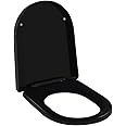 vidaXL Soft-close and Adjustable Toilet Seat with Quick-release Design Family Home Restaurant Department Stores Hotel Toilet Seat Black