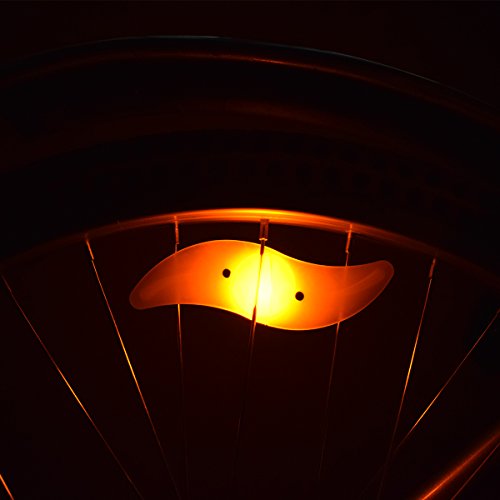 Riao-Tech 4er Set Gelb Fahrrad Speichenlicht Lichter LED Speichenrefelktoren, 3 Leuchtmodi - 4