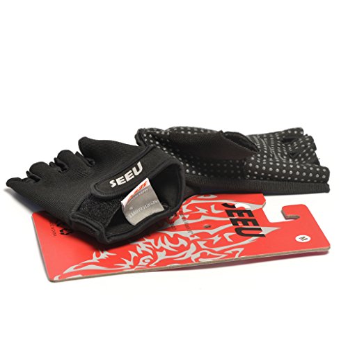 SEEU Damen Herren Gewichtheben Handschuhe Fitnesshandschuhe Trainingshandschuhe für Krafttraining, Workout, Bodybuilding, 5 Farben, Gr.XS bis L - 3