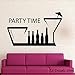 Produktbild HLZLA Spaß Nachtclub Treffpunkt Positive Wandtattoo Party Time Wandaufkleber Für Geburtstagsfeier Zitate Wandkunst Wandhauptdekoration 42x68 cm