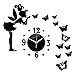Produktbild CTlite DIY rahmenlose Wanduhr weiblich Himmlisch und Schmetterling Wandaufkleber 3D Stumm-Spiegel Wandaufkleber Uhr Uhr Timer für Wohnzimmer Schlafzimmer Zuhause Dekoration