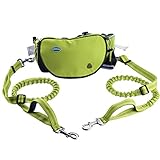 Hände Frei Hundeleinen Set, 5 in 1 - Enthält einen Laufgürtel mit Tasche, zwei abnehmbaren Leinen und einen multifunktionalen Kragen. Befreien Sie Ihre Hände, indem Sie die Hundeleinen am Gürtel oder am Kragen befestigen