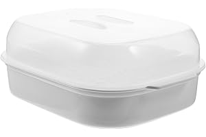 DOITOOL Microwave Steamer with Lid, Microwave Vegetable Steamer for Cooking Vegetables Dim Sum Dumplings Buns Chicken Fish Veggie（Random Color)