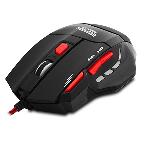 Everest SGM-X10 Optische Gaming-Maus mit Mauspad USB 3200 DPI 6-Tasten Schwarz - 2