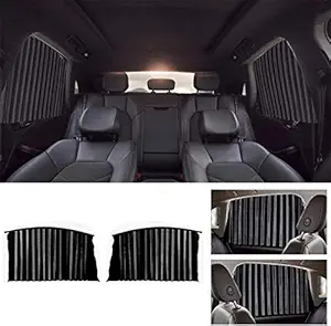 Kixre 4-Piece Set/Side Window Sunshade, Magnetic Sun Block for Car Windows, Universal Curtain/Auto-Scaling, Easy Installation