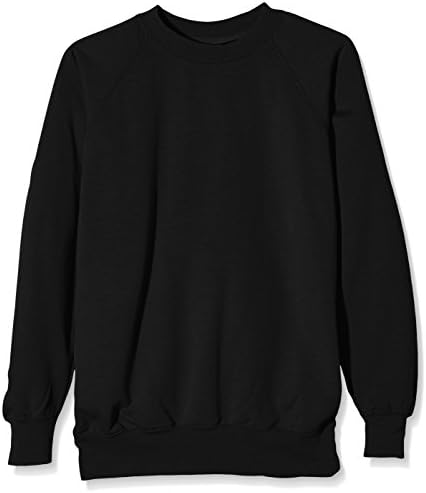 J Masters Schoolwear Boy's Unisex Crew Neck School Sweatshirt Jumper, Black, 13-14 Years (Manufacturer Size:34)
