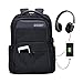 Produktbild AISPARKY Laptop-Rucksack, wasserfester Anti-Diebstahl-Reise-Computer-Rucksack mit USB-Ladeanschluss & Kopfhörer-Schnittstelle für College-Student für Frauen Männer, passt unter 17-Zoll-Laptop und Note