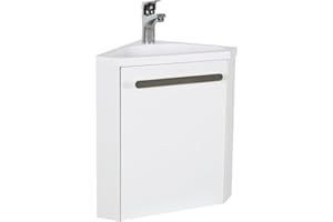 MOB-IN Mob in Skino - Lavamanos de esquina con lavabo de resina blanca