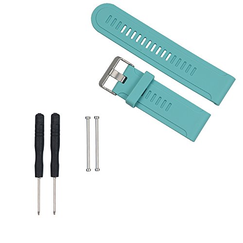 WEINISITE Correa de Silicona Correa de Reloj para Garmin Fénix/Fénix2/Fenix3/Fenix3 HR/Quatix/Quatix3/Tactix (Teal)