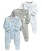 Mamas and Papas Baby-Boys 3 Pack All-in-One Bears Bodysuit, Multicolour, 0-3 Months