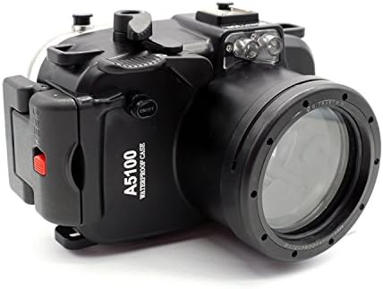 CameraPlus - 40M 130ft Waterproof Diving Housing Case for Sony A5100(16-50mm) with Accurate Alarm Buzzer Equipment And 1/4 tripod connector