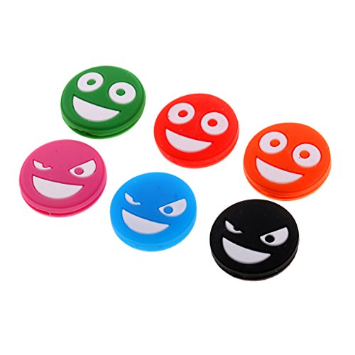 Homyl Funny Emoji Tennis Racquet Vibration Dampeners, Mixed Color Pack