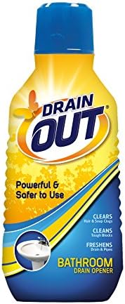DrainOut DOB06N Bathroom Drain Opener-16 Fluid Ounces-Specially Formulated to Clear Hair and Soap Clogs in Sinks and Tubs-Septic Safe