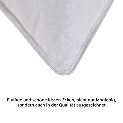Puredown 15% Gänseflaum Kopfkissen Daunenkissen, 2 Stück, 40*80 cm, 500 gramm - 5