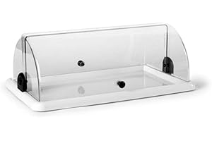 cosedacasa Vetrina espositore da banco Bar Porta brioche cornetti Dolci Pane per gelateria Ristorante Pub Rettangolare cm 50x30H18 con Doppia Apertura