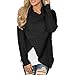 Produktbild BaZhaHei Damen Asymmetrisch Cardigan Gestrickt Einfarbig Strickjacken Lose Strickmantel Tunika Kimono Rollkragen Gefüttert Zopfmuster Outwear Tops Bluse Langarm Unregelmäßig Sweatshirt