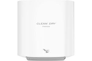 interhasa! Wall Mounted Automatic Hand Dryer High Speed for Toilets Commercial Powerful 1000W Electric Hand Dryer for Hotel Home (white)