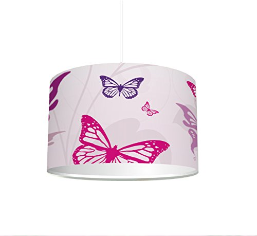 Kinderzimmer Lampenschirm "Butterfly" KL05 - für Kinderzimmer als Steh- oder Hängeleuchte / Deckenlampe