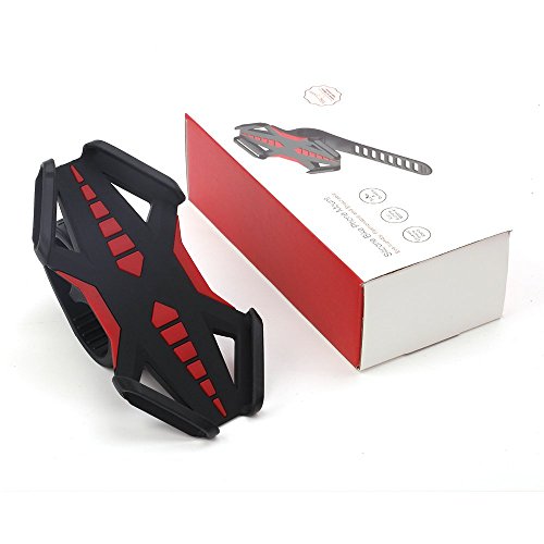 Fahrrad Handyhalter, GVDV universal Silikon Bike Fahrrad Handyhalterung Motorradhalter Fahrradlenker, Drehbar, Handy-Halterung fÃ¼r iPhone/Samsung/Blackberry/HTC/GPS