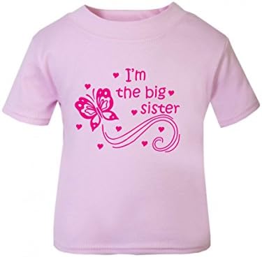 The Bees Tees I'm The Big Sister T-Shirt Butterfly Design Baby and Child's T-Shirt (age 1 to 11 years)