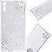 Produktbild GrandEver Sony Xperia XZ Hardcase Hülle Bumper Durchsichtige Hartschale Glitzer Dimant PC Rückschale Transparent Schutzhülle mit Bling Muster Klar Dünne Ultra Slim Rückseite Clear Case Cover Handy Tasche Premium Handyhülle Backcover - Blumen