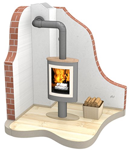 Ofenrohr-Längenelement 1000 mm Länge und 120mm Durchmesser, grau - 2