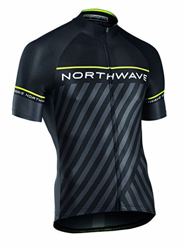 Northwave Logo 3 Fahrrad Trikot kurz schwarz/grau/gelb 2017