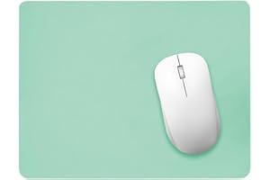 VQEOEOT 1 Pieza Alfombrilla de Ratón, Cuero de PU Alfombrilla para Computadora, con Textura de Primera Calidad y Resistente al Agua, para Ratón con Cable o Inalámbrico PC/Mac Ultradelgado, 26x 21 cm, verde