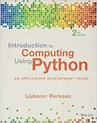 Introduction To Puting Using Python An Application Development Focus Perkovic Ljubomir In Books
