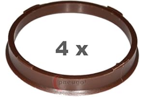 4 x pneugo! Bagues de centrage pour jantes alu 73.1 mm - 66.6 mm