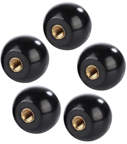 5pcs Boule De Bakélite, Bouton Rond Noir Bille Bakélite Levier M8 * 32 Remplacement De La