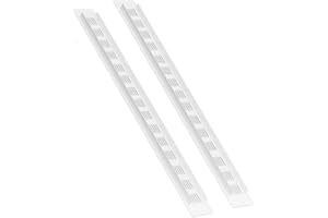 HOOPEVER 2 Pcs White Air Vent Grille Cover 600mm x 50mm Aluminum Alloy Kitchen Air Vent Cover Cupboard Vents 24 x 2 Inch Fridge Vent Louvred Wall Vent Grille Ventilation Cover