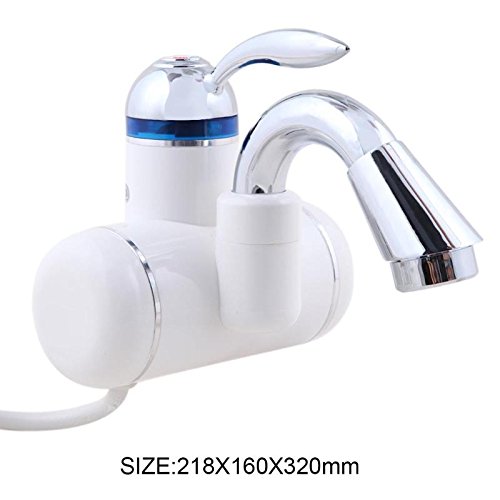 LDCRE 3000 W Chauffe-eau instantané électrique instantané Eau chaude électrique sans réservoir Chauffage Salle de bains Cuisine Robinet Accessoires