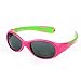 Real Kids Shades Explorer Flex Fit Removable Band with Polycarbonate Sunglasses (Lens 0 Plus, Cherry Pink/Lime Green)