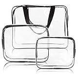Itplus Clear Toiletry Makeup Bags, PVC Plastic Travel Cosmetic Make Up Bag