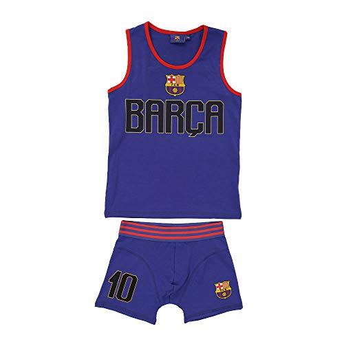 Conjunto débardeur-Boxer FC Barcelona niños Licencia Oficial Bleu-grenat, Niños, Bleu - Grenat, EU - 10A