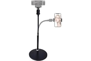 VAWCORNIC Tencro Webcam Soporte de teléfono para teléfono móvil, soporte flexible de cuello de cisne soporte para teléfono móvil, Logitech Webcam C922 C930e C920S C920 C615 y otros