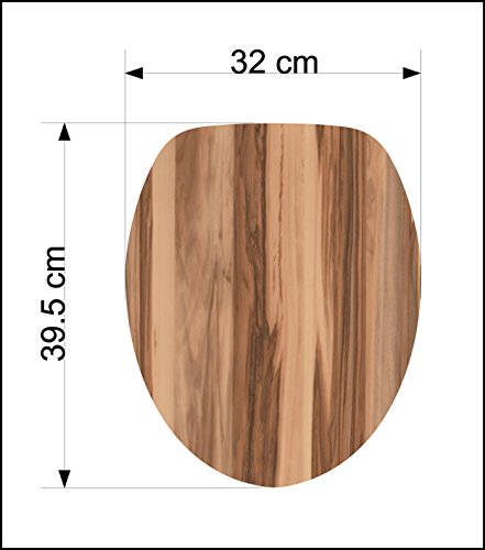 WC-Sitz Cover Aufkleber Skin Dark Holz Design Displayschutzfolie TS2165 - 2