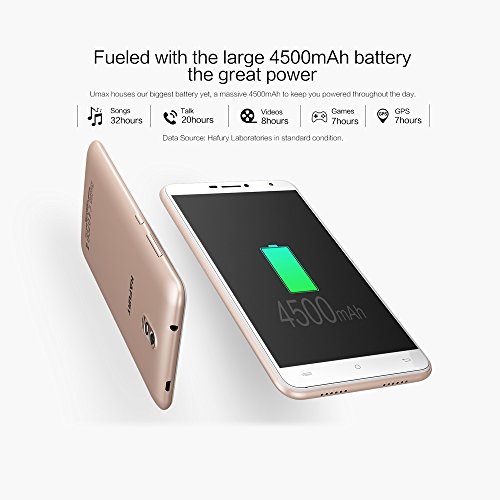 Cubot HAFURY UMAX Smartphone 3G WCDMA MTK6580 Quad Core 1.3GHz 2.5D 6.0 Pollici HD 1280 * 720 pixel Schermo a Sfioramento a 10 Punti Android 7.0 Nought 2GB RAM + 16GB ROM Fotocamere Doppie da 5MP + 13MP