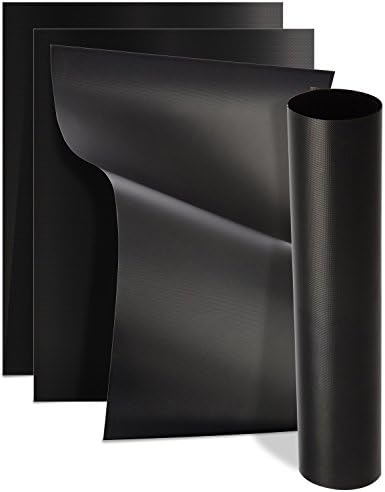 Timhoo Grill Mat Set of 4 Non-stick BBQ Grill Mats Outdoor for Oven, Electric Grills , Reusable and Easy To Clean Works on Gas, Charcoal, Works on Gas, Charcoal, Electric Grill and More